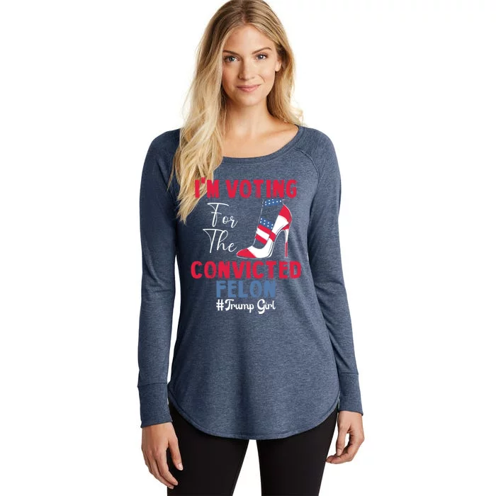 IM Voting For The Convicted Felon Funny Trump 2024 Gift Women's Perfect Tri Tunic Long Sleeve Shirt