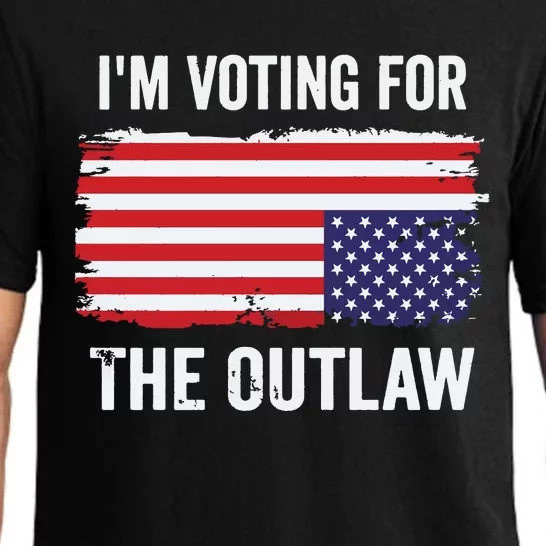 IM Voting For The Outlaw President Trump Pajama Set