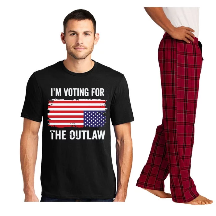 IM Voting For The Outlaw President Trump Pajama Set