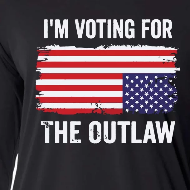 IM Voting For The Outlaw President Trump Cooling Performance Long Sleeve Crew