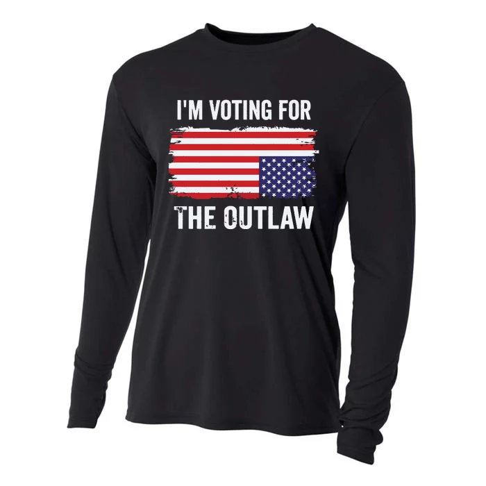 IM Voting For The Outlaw President Trump Cooling Performance Long Sleeve Crew