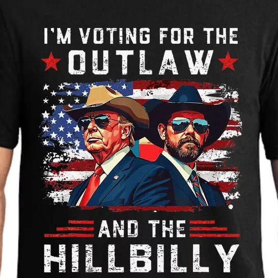 IM Voting For The Outlaw And The Hillbilly Trump Vance 2024 Gift Pajama Set