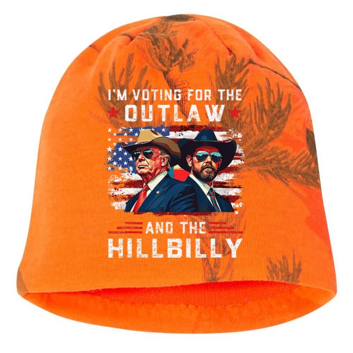 IM Voting For The Outlaw And The Hillbilly Trump Vance 2024 Gift Kati - Camo Knit Beanie