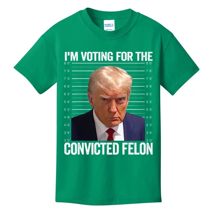 Im Voting For The Convicted Felon Pro Trump 2024 Kids T-Shirt