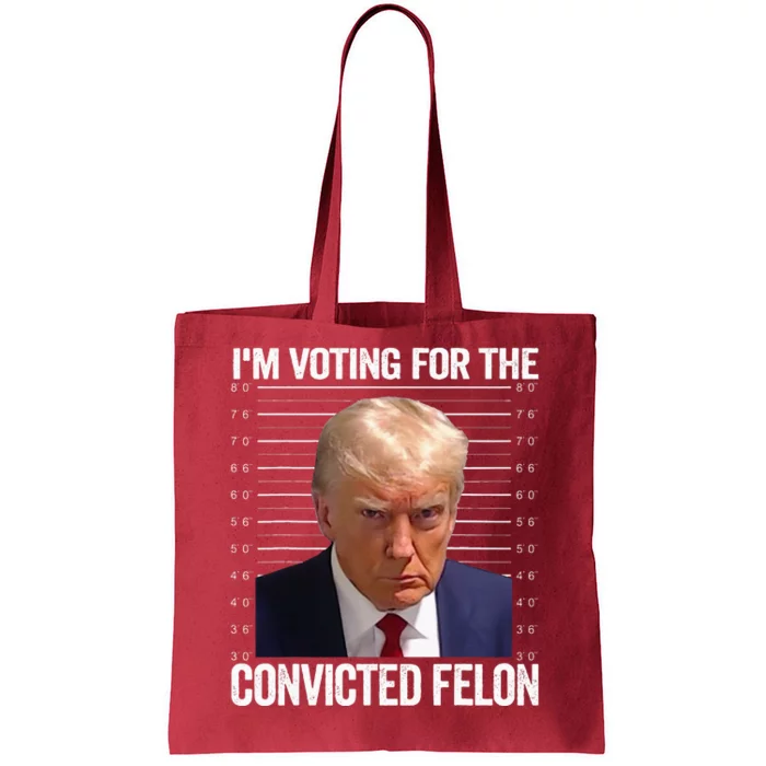 Im Voting For The Convicted Felon Pro Trump 2024 Tote Bag