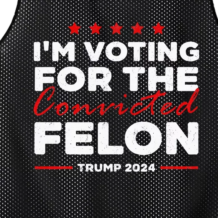 IM Voting For The Convicted Felon Trump Mesh Reversible Basketball Jersey Tank