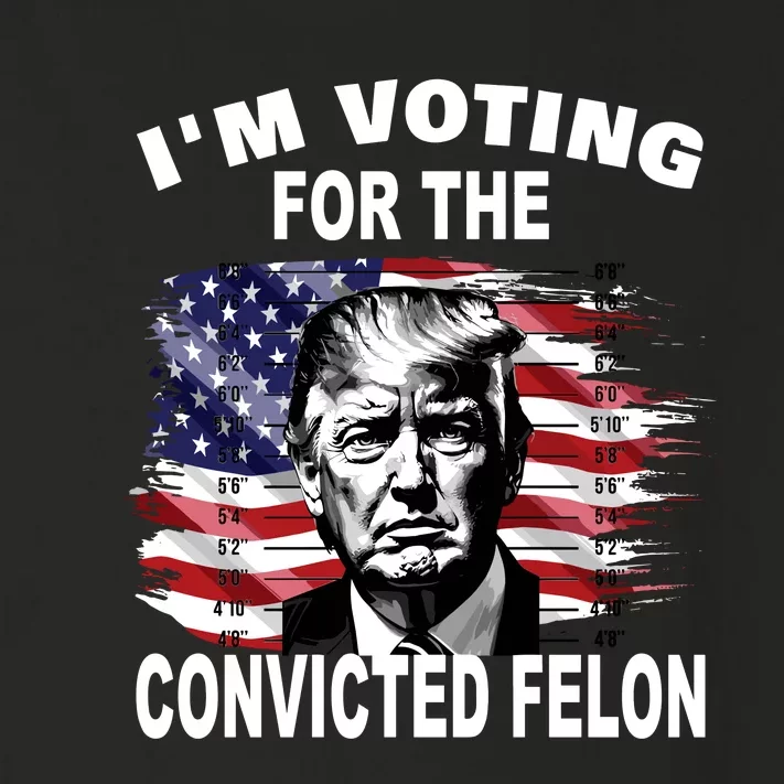 IM Voting For The Convicted Felon 2024 Funny Trump Toddler Long Sleeve Shirt