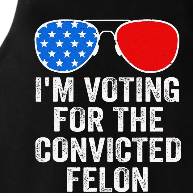 IM Voting For The Convicted Felon Funny Pro 2024 Ladies Tri-Blend Wicking Tank