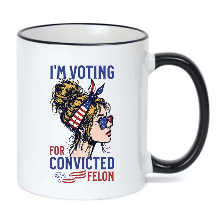 IM Voting For A Convicted Felon In 2024 Black Color Changing Mug