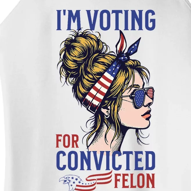 IM Voting For A Convicted Felon In 2024 Women’s Perfect Tri Rocker Tank