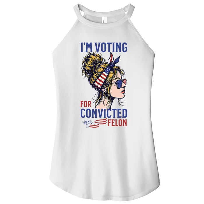 IM Voting For A Convicted Felon In 2024 Women’s Perfect Tri Rocker Tank