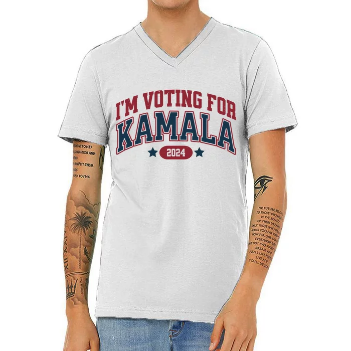 IM Voting For Kamala Harris Election V-Neck T-Shirt