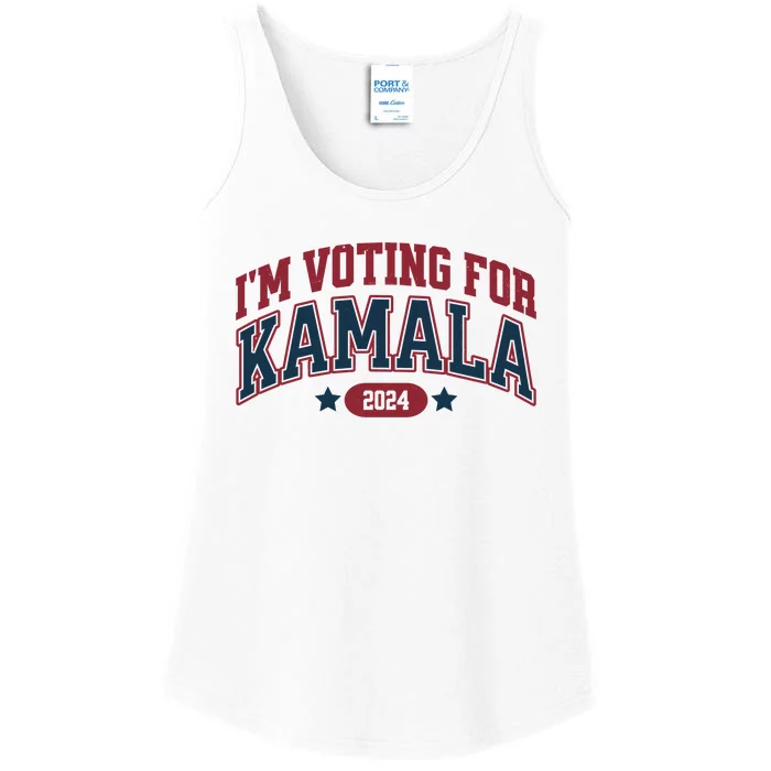 IM Voting For Kamala Harris Election Ladies Essential Tank