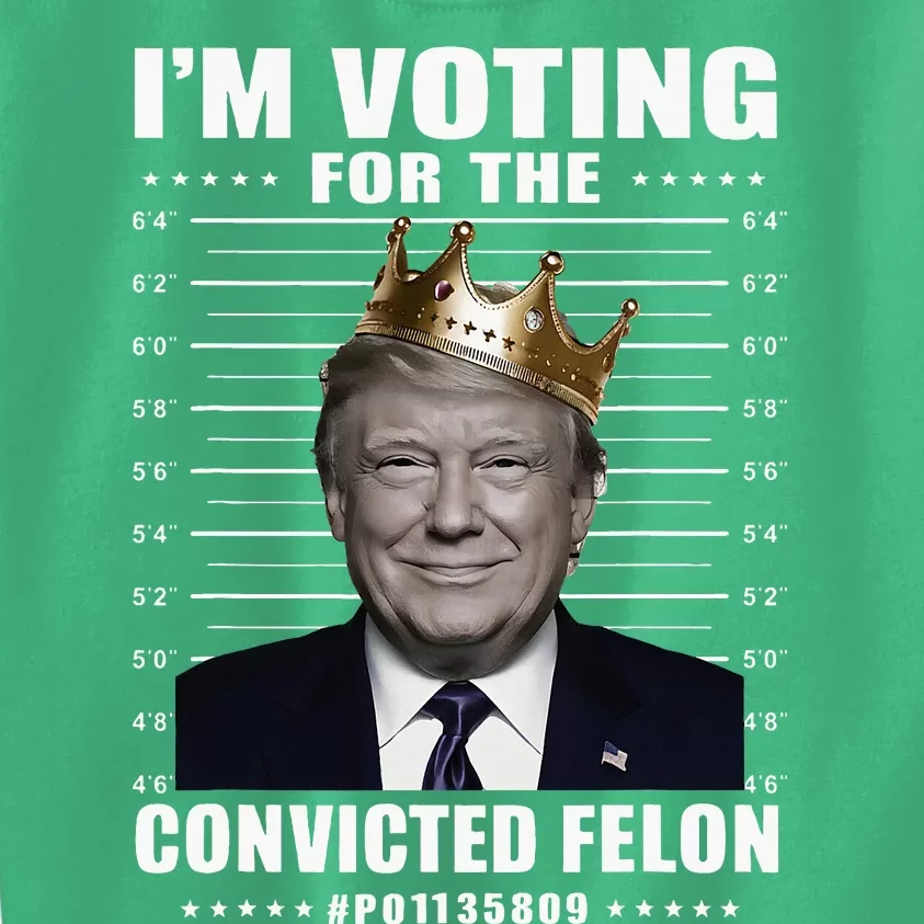 IM Voting For The Convicted Felon 2024 Kids Sweatshirt