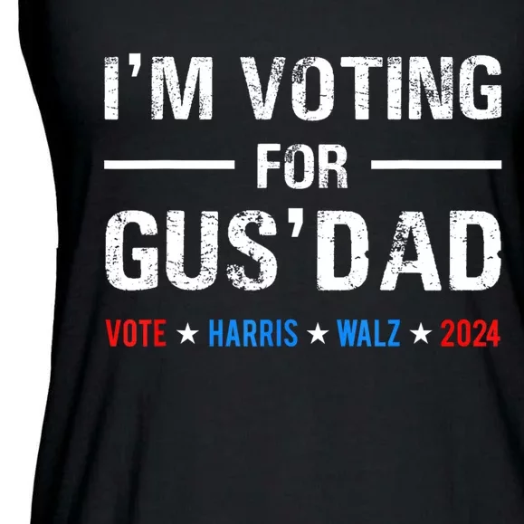 IM Voting For Gus Dad Vote Harris Walz 2024 Ladies Essential Flowy Tank