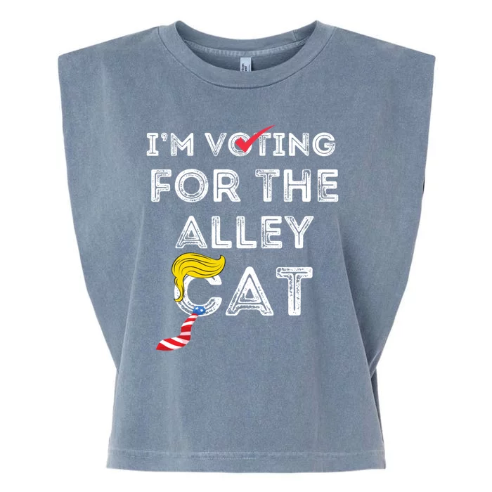 IM Voting For The Alley Cat 2024 Garment-Dyed Women's Muscle Tee