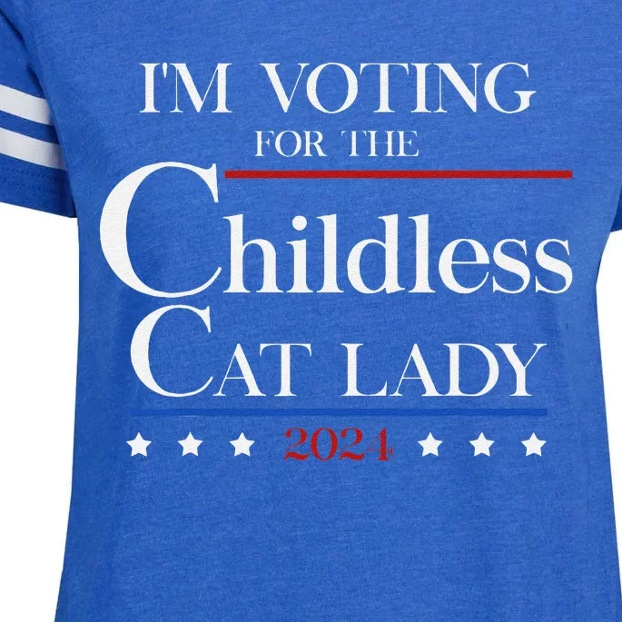 IM Voting For The Childless Cat Lady Vote For Kamala Enza Ladies Jersey Football T-Shirt