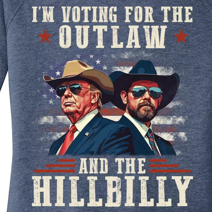 IM Voting For The Outlaw And The Hillbilly Trump Vance 2024 Women's Perfect Tri Tunic Long Sleeve Shirt