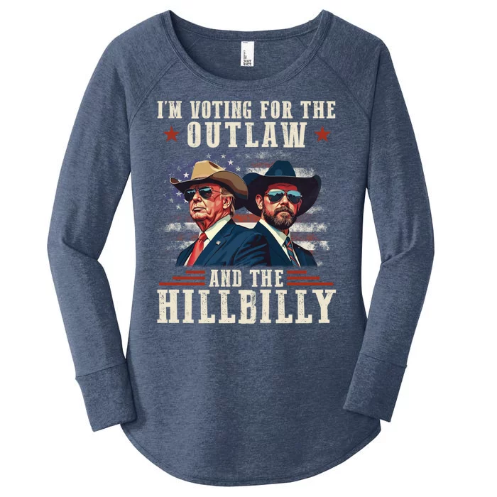 IM Voting For The Outlaw And The Hillbilly Trump Vance 2024 Women's Perfect Tri Tunic Long Sleeve Shirt