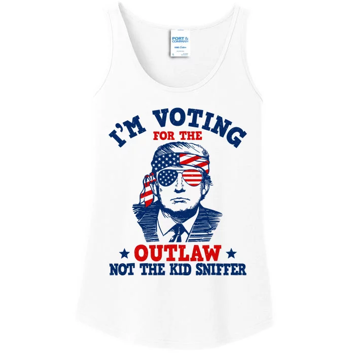 IM Voting For The Outlaw Not The Ki.D Sniffer Trump 2024 Ladies Essential Tank