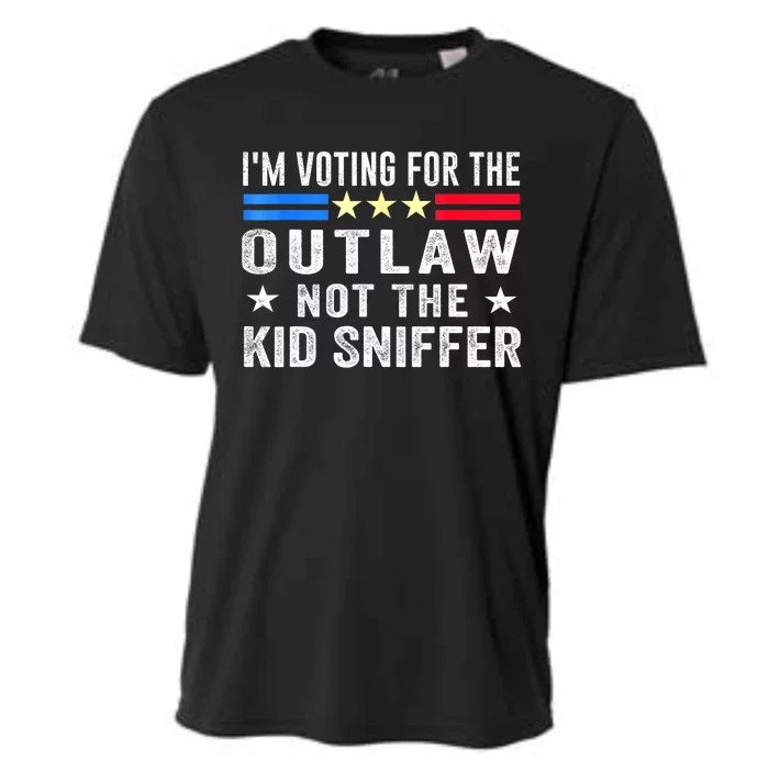 Im Voting For The Outlaw Not The Sniffer 2024 Messy Bun Gift Cooling Performance Crew T-Shirt