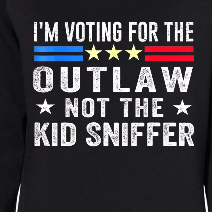 Im Voting For The Outlaw Not The Sniffer 2024 Messy Bun Gift Womens California Wash Sweatshirt