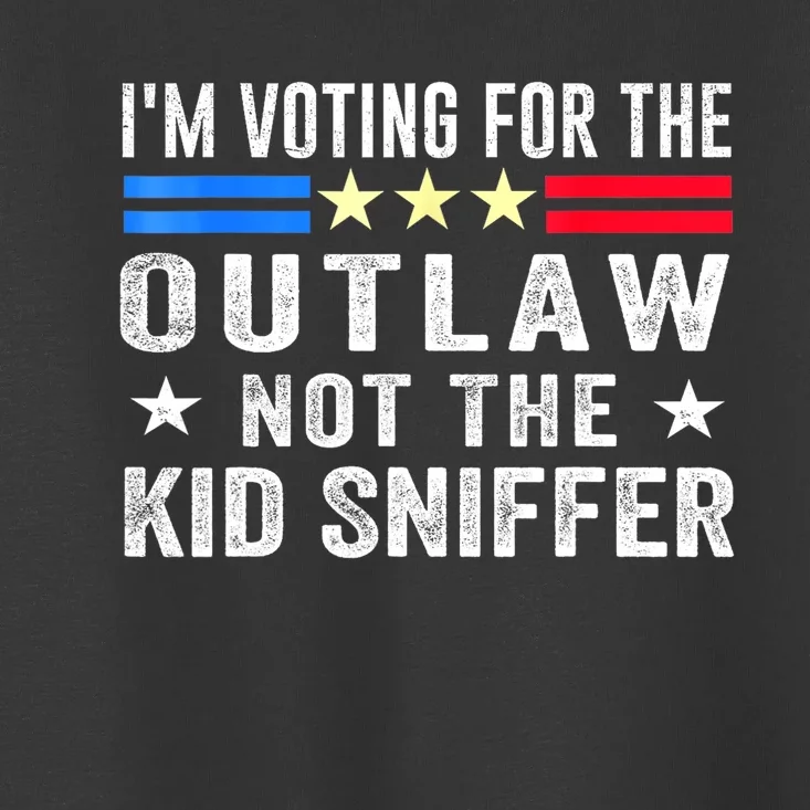 Im Voting For The Outlaw Not The Sniffer 2024 Messy Bun Gift Toddler T-Shirt