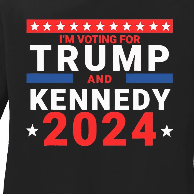 IM Voting For Trump And Kennedy 2024 Ladies Long Sleeve Shirt