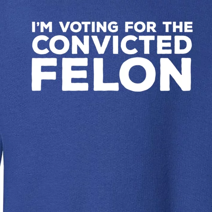 IM Voting For The Convicted Felon Funny Political Satire Gift Toddler Sweatshirt