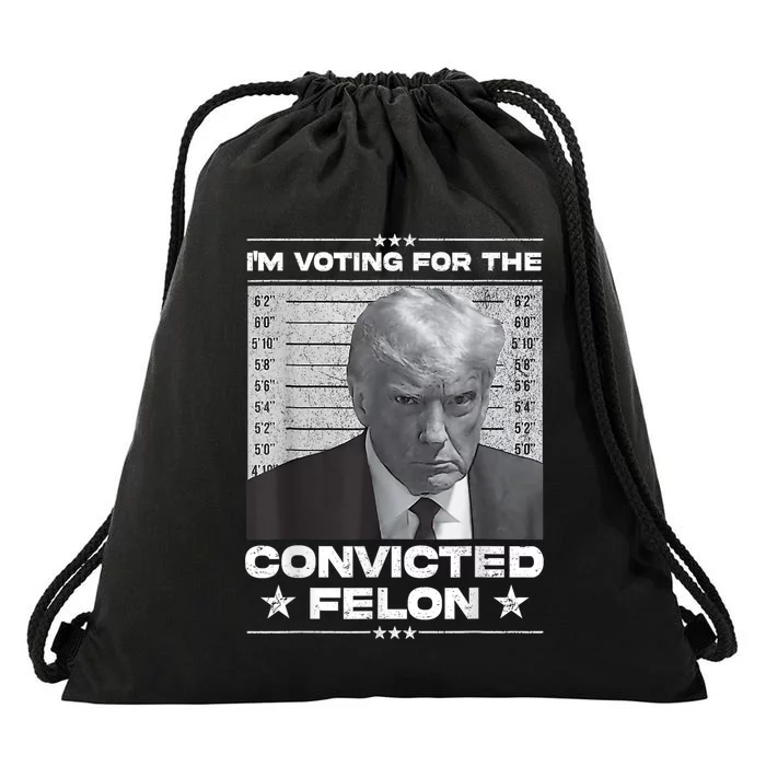 IM Voting For The Convicted Felon Drawstring Bag