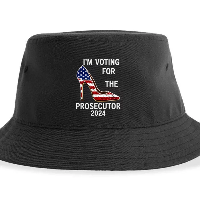 I’M Voting For The Prosecutor High Heel Stilettos Us Flag Sustainable Bucket Hat