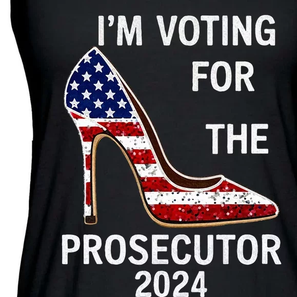 I’M Voting For The Prosecutor High Heel Stilettos Us Flag Ladies Essential Flowy Tank