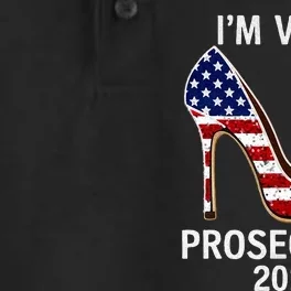 I’M Voting For The Prosecutor High Heel Stilettos Us Flag Dry Zone Grid Performance Polo