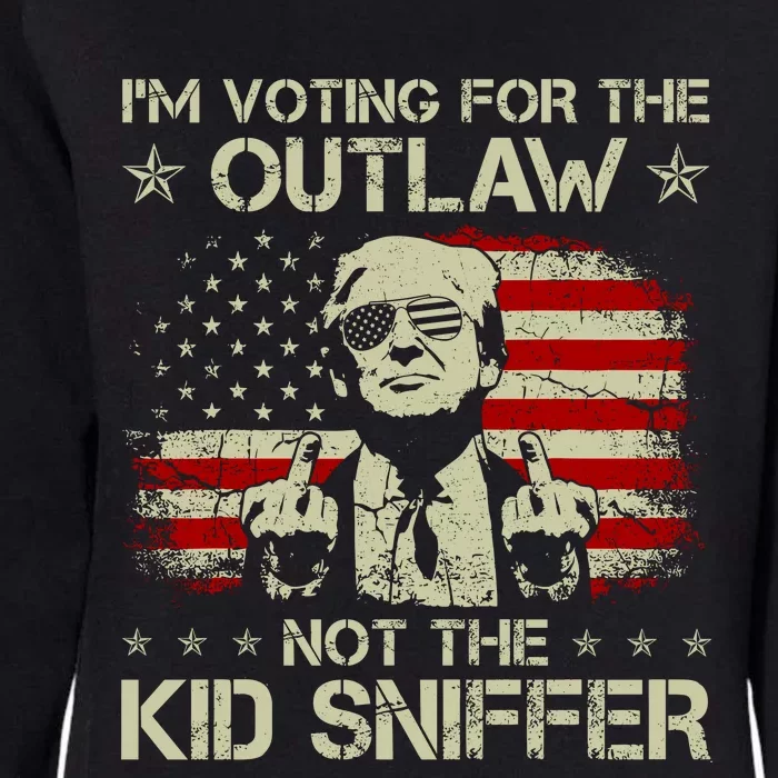 IM Voting For The Outlaw Not The Ki.D Sniffer Trump 2024 Womens California Wash Sweatshirt