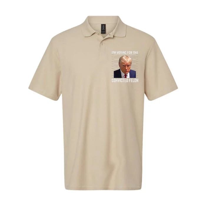 IM Voting For The Convicted Felon Funny Pro Trump 2024 Softstyle Adult Sport Polo