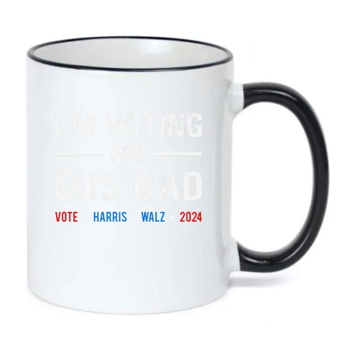 IM Voting For Gus Dad Vote Harris Walz 2024 Gift Black Color Changing Mug