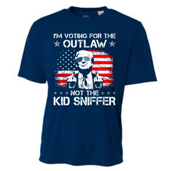 IM Voting For The Outlaw Not The Ki.D Sniffer Trump 2024 Cooling Performance Crew T-Shirt