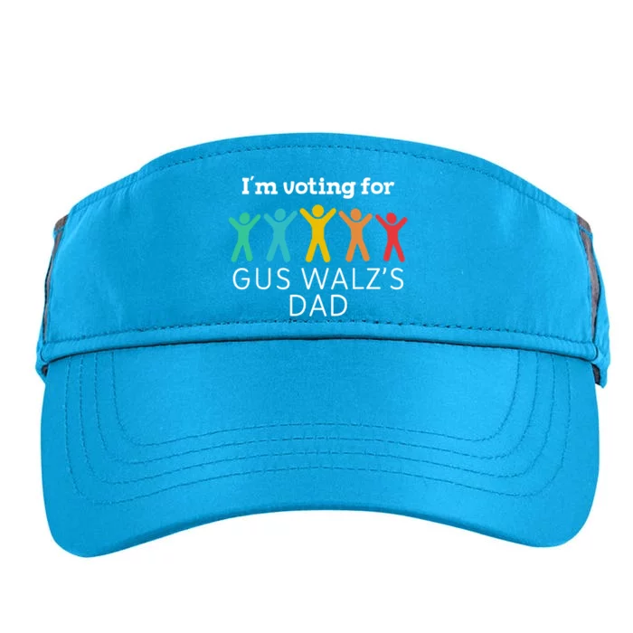 IM Voting For Gus Walz Dad Harris Walz 2024 Adult Drive Performance Visor