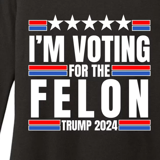 IM Voting For The Felon Trump 2024 Proud Supporter Womens CVC Long Sleeve Shirt