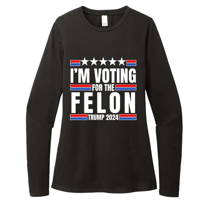 IM Voting For The Felon Trump 2024 Proud Supporter Womens CVC Long Sleeve Shirt