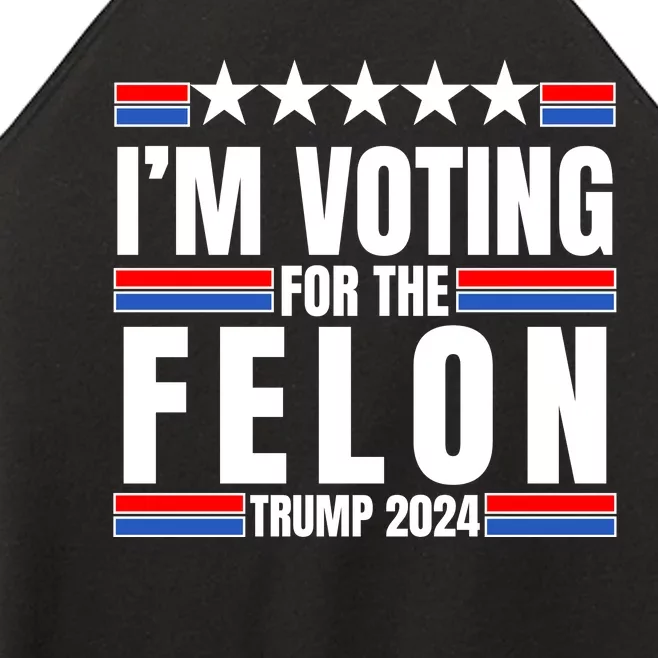 IM Voting For The Felon Trump 2024 Proud Supporter Women’s Perfect Tri Rocker Tank