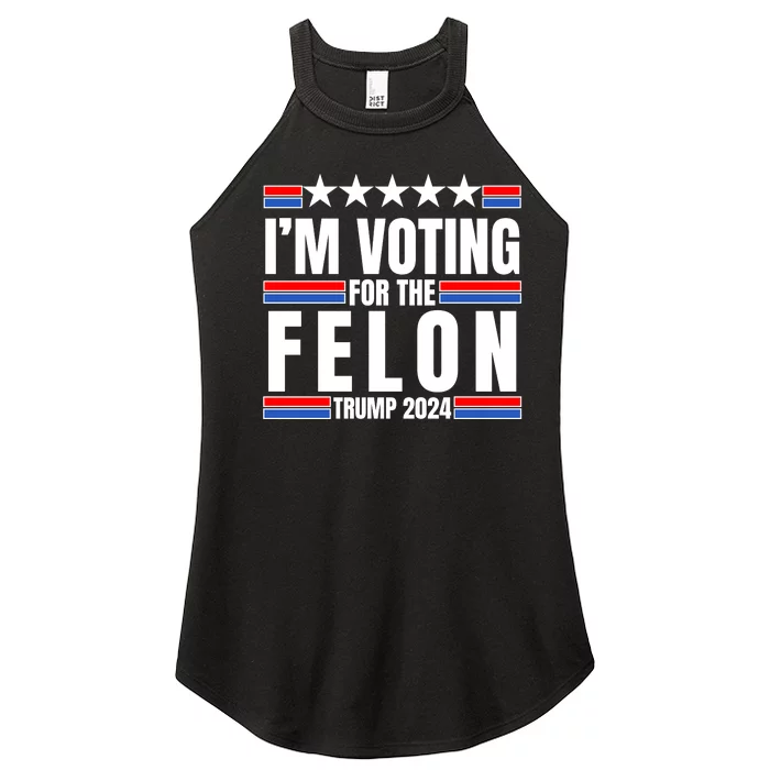 IM Voting For The Felon Trump 2024 Proud Supporter Women’s Perfect Tri Rocker Tank