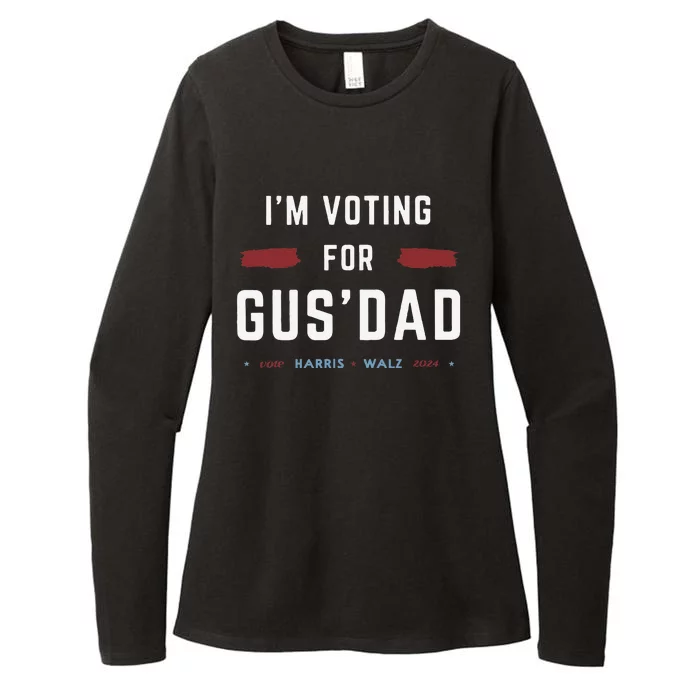 IM Voting For Gus Dad Vote Harris Walz 2024 Pres And Vice Gift Womens CVC Long Sleeve Shirt