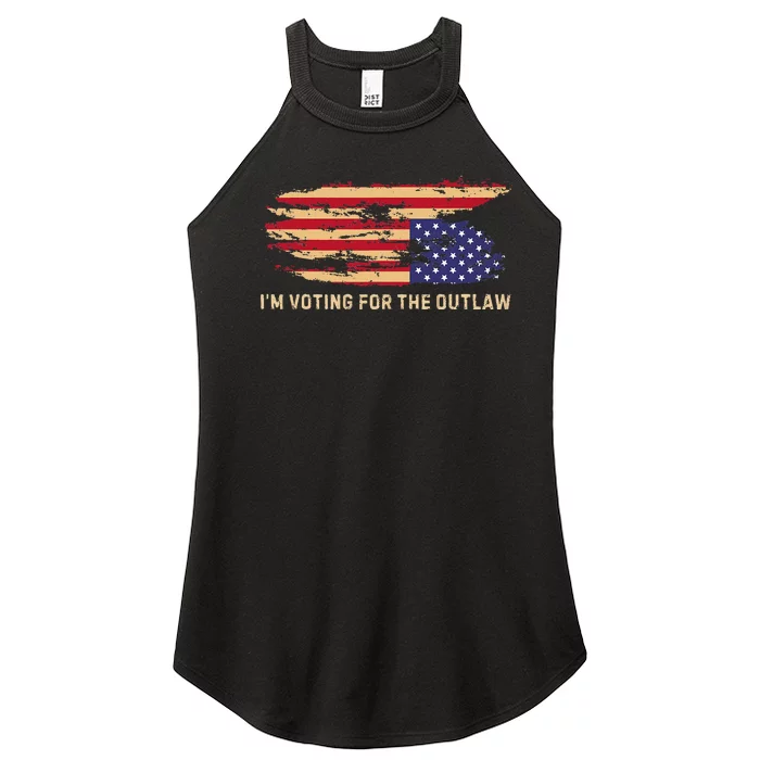 IM Voting For The Outlaw 2024 Cool Women’s Perfect Tri Rocker Tank