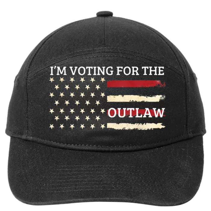 IM Voting For The Outlaw 2024 American Flag 7-Panel Snapback Hat