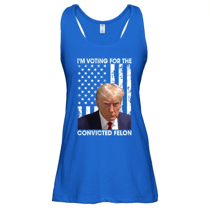 IM Voting For The Convicted Felon Funny Trump 2024 Election Gift Ladies Essential Flowy Tank