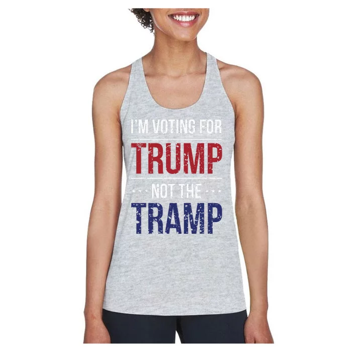 IM Voting For Trump Not The Tramp Women's Racerback Tank