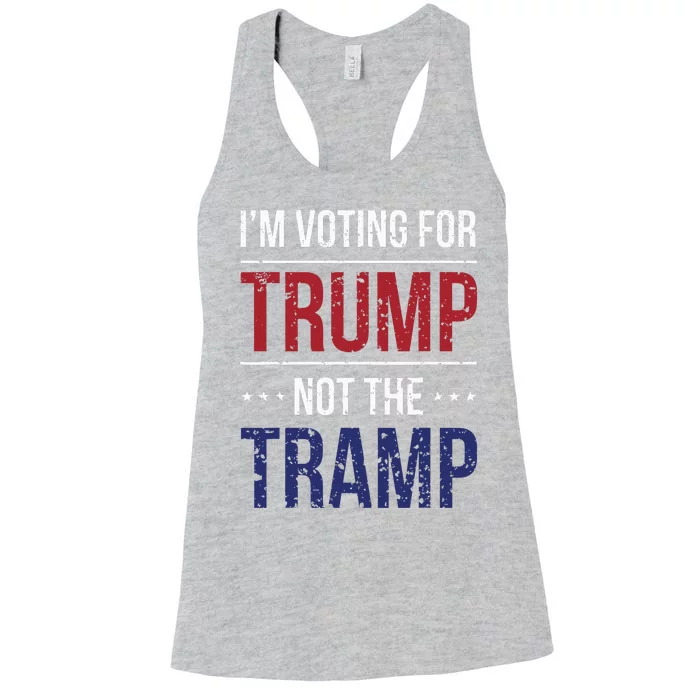 IM Voting For Trump Not The Tramp Women's Racerback Tank