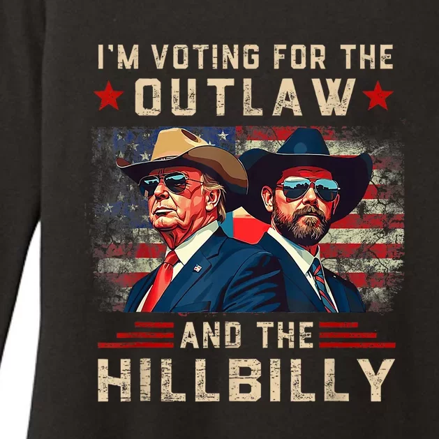 IM Voting For The Outlaw And The Hillbilly Trump Vance 2024 Womens CVC Long Sleeve Shirt