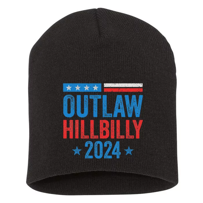 IM Voting For The Outlaw And The Hillbilly Trump Vance 2024 Short Acrylic Beanie